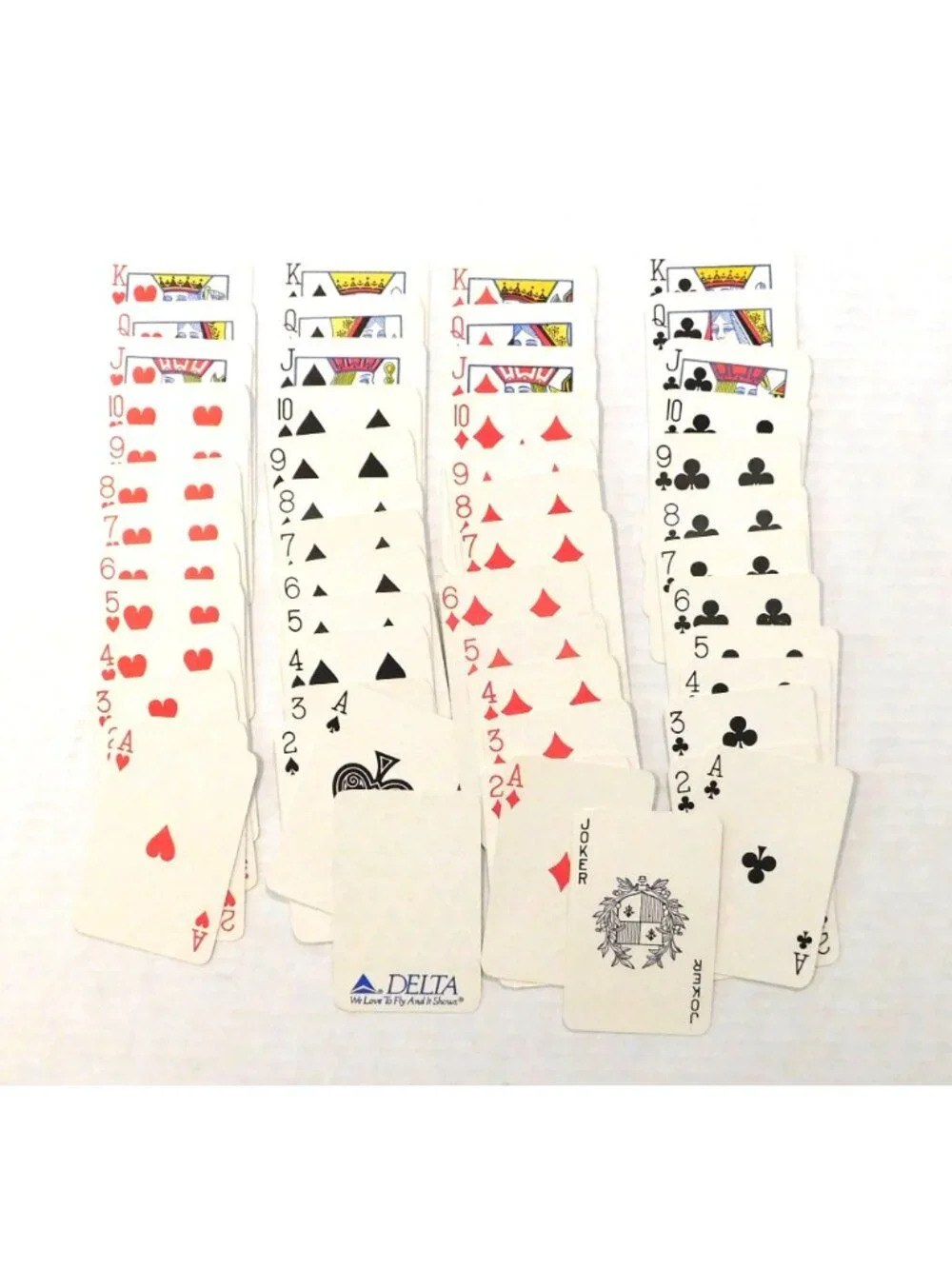 Delta Airlines Branded Playing Cards White Widget Boxed Deck Plastic Coated